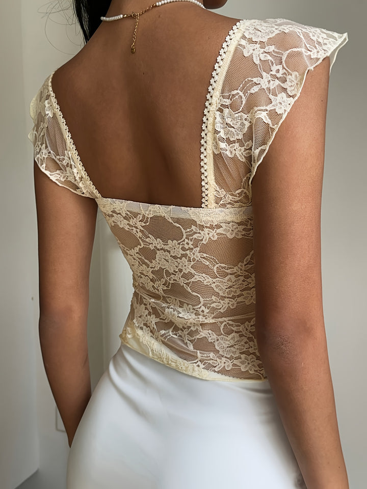 The Sheer Lace Tee