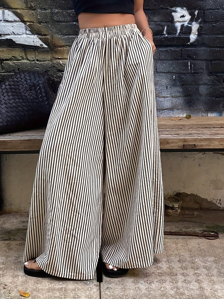 The Striped Wide-Leg Trouser