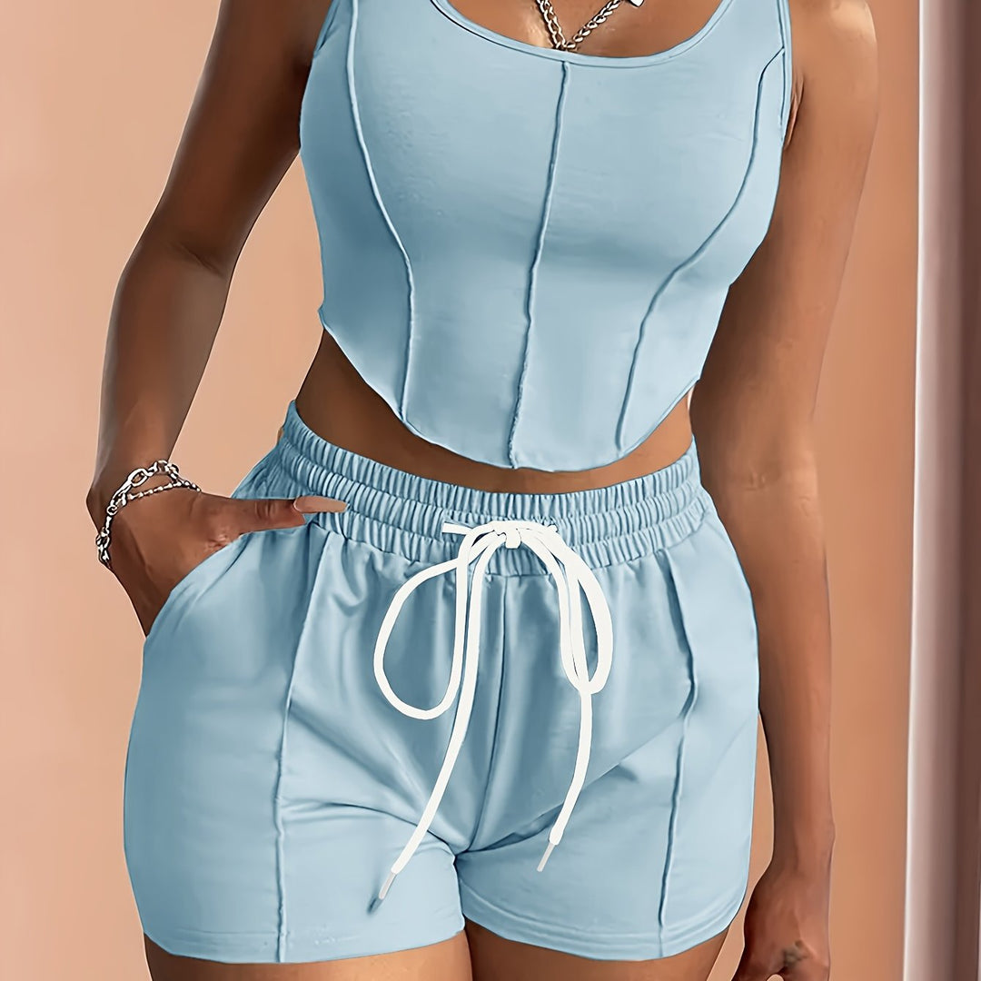 The Square Neck Casual Active Set