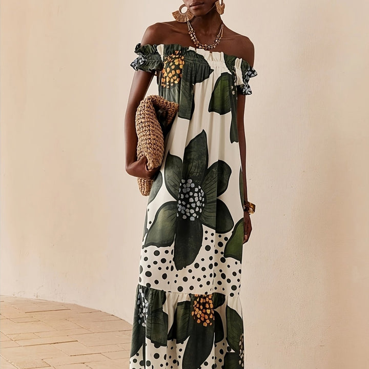 The Floral Off-Shoulder Maxi Dress