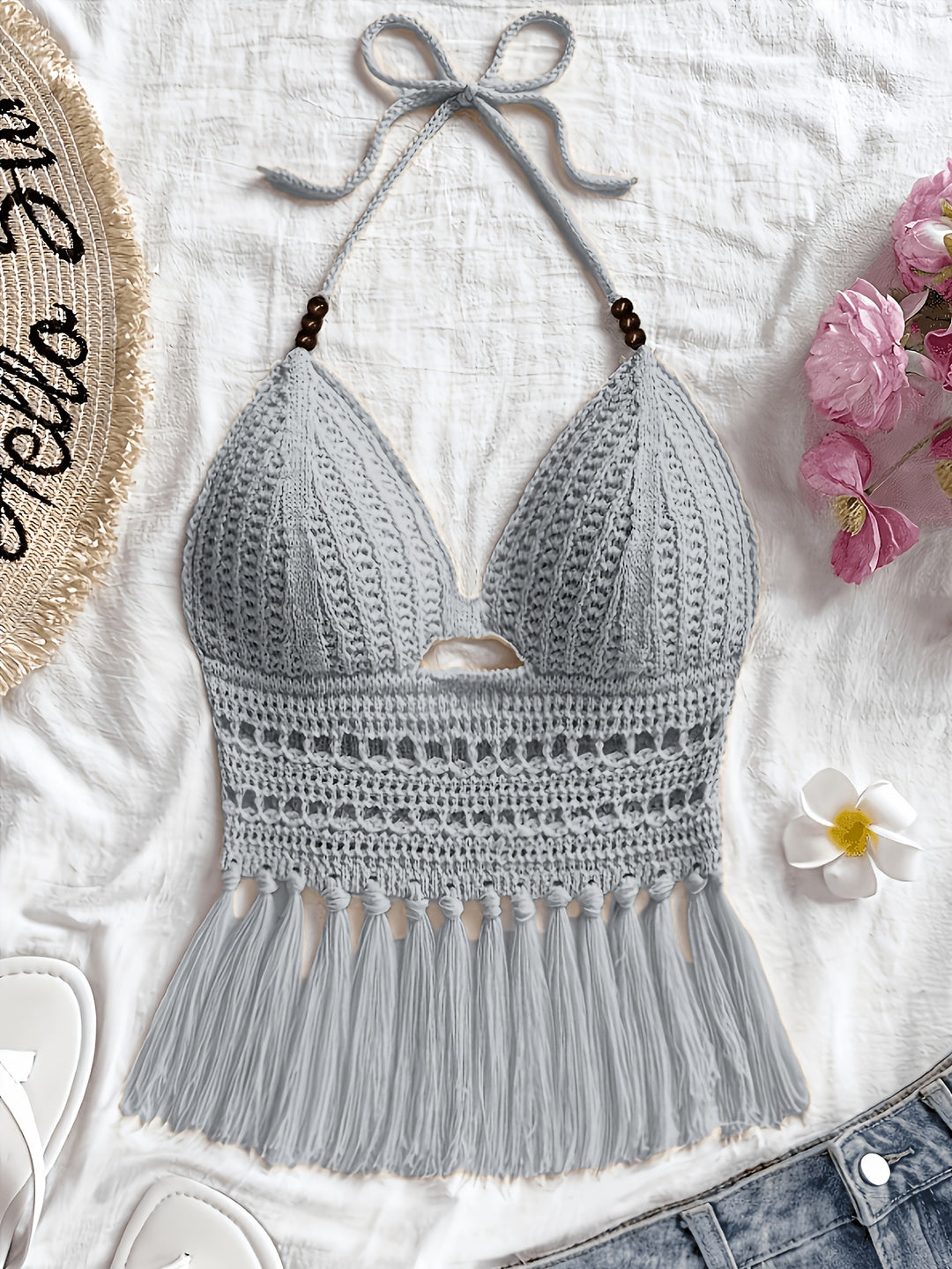 The Beaded Tassel Holiday Top