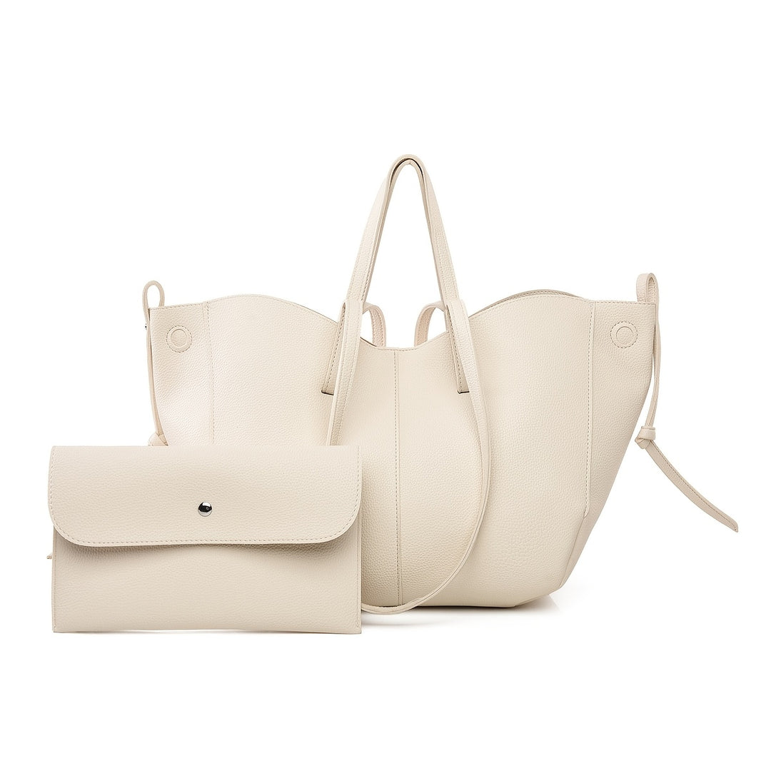 The Mira Soft Tote — Lightweight Faux-Leather Shoulder Bag