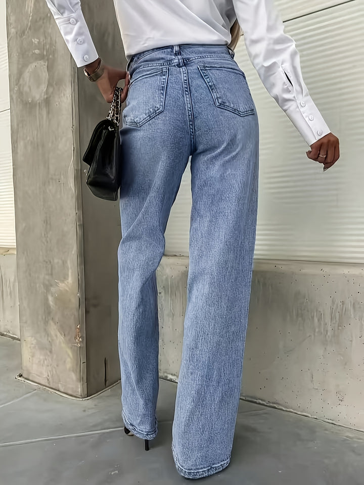 The Vintage Straight-Leg Jean — Mid-Wash