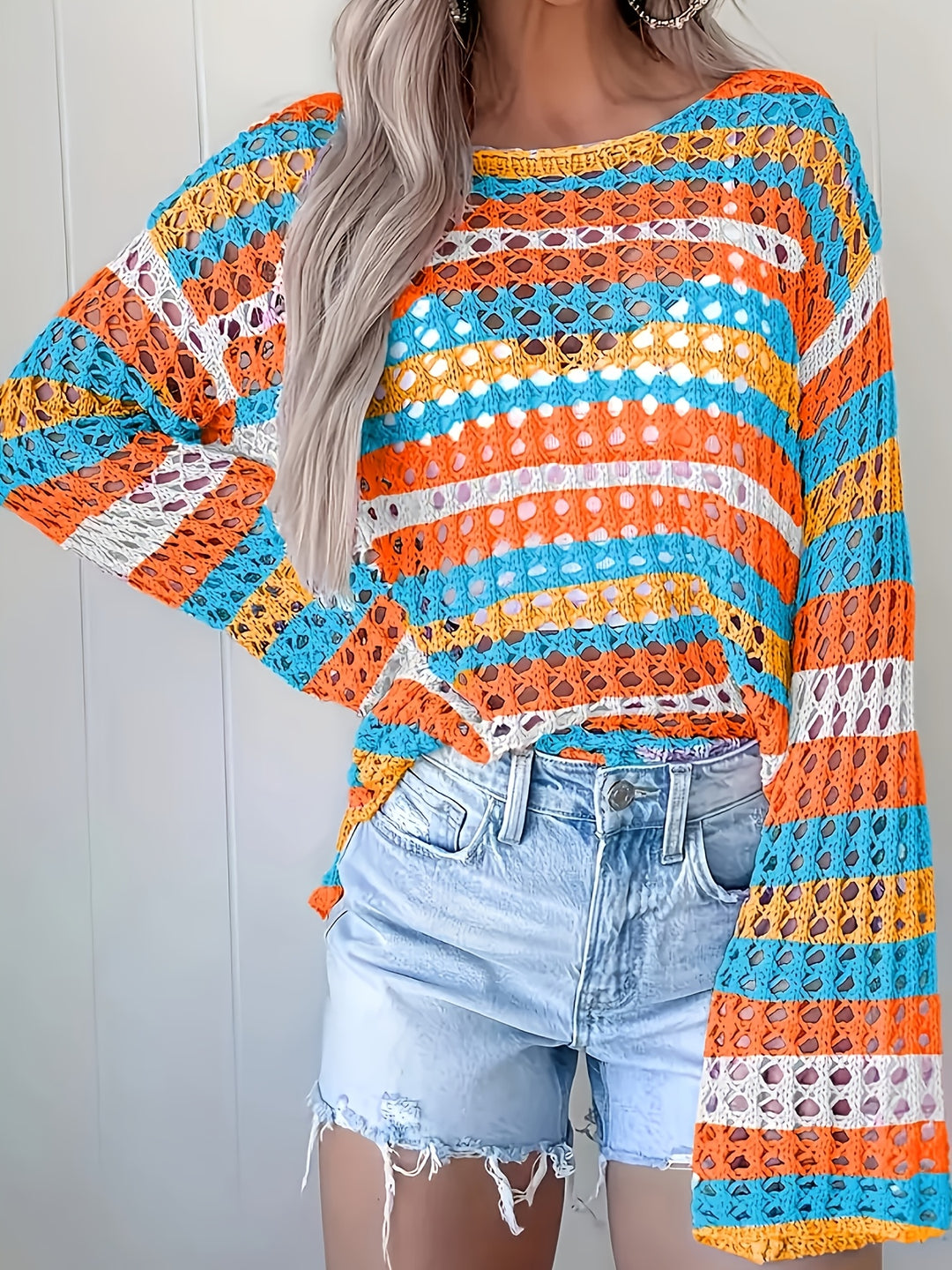 The Round Neck Long Sleeve Knit Top