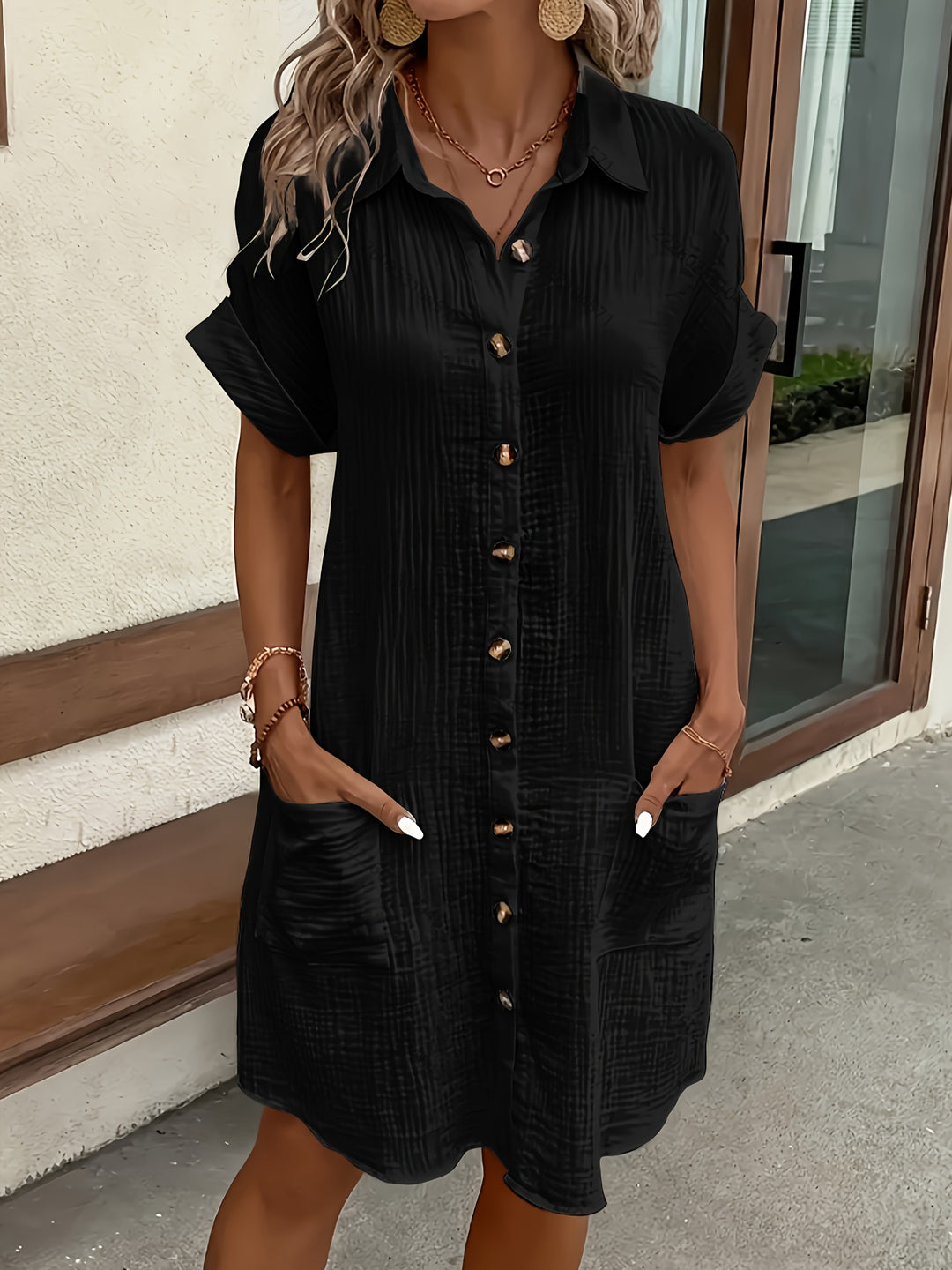Eloise Shirt Dress — Vintage Button-Down Midi