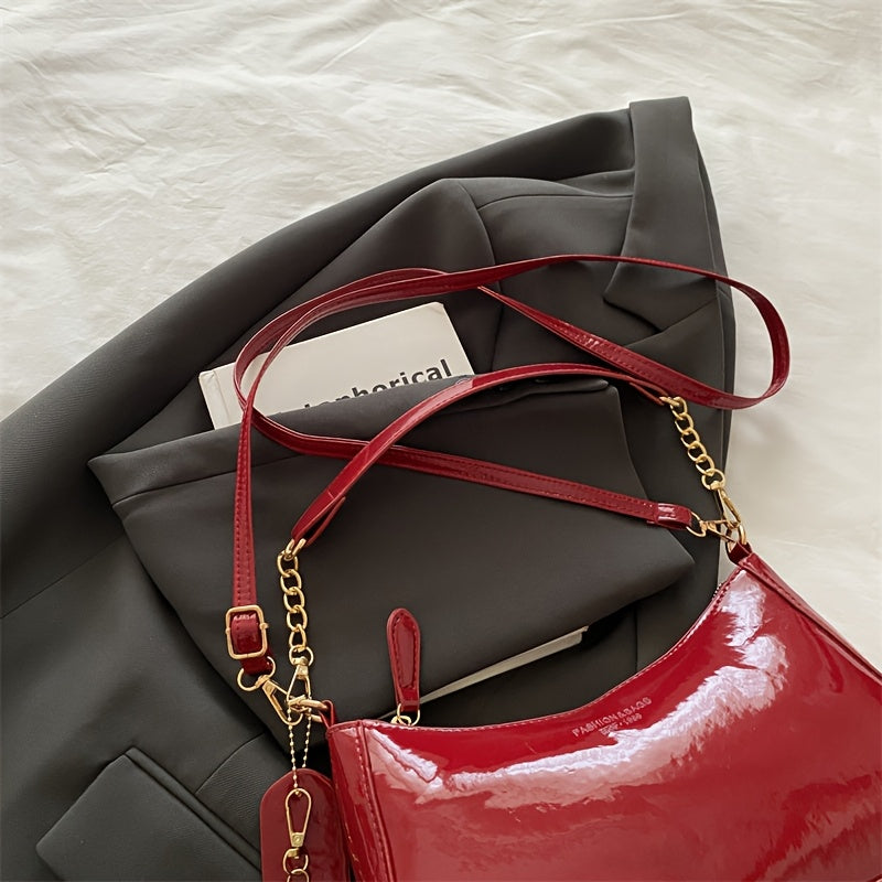 Textured Underarm Handbag