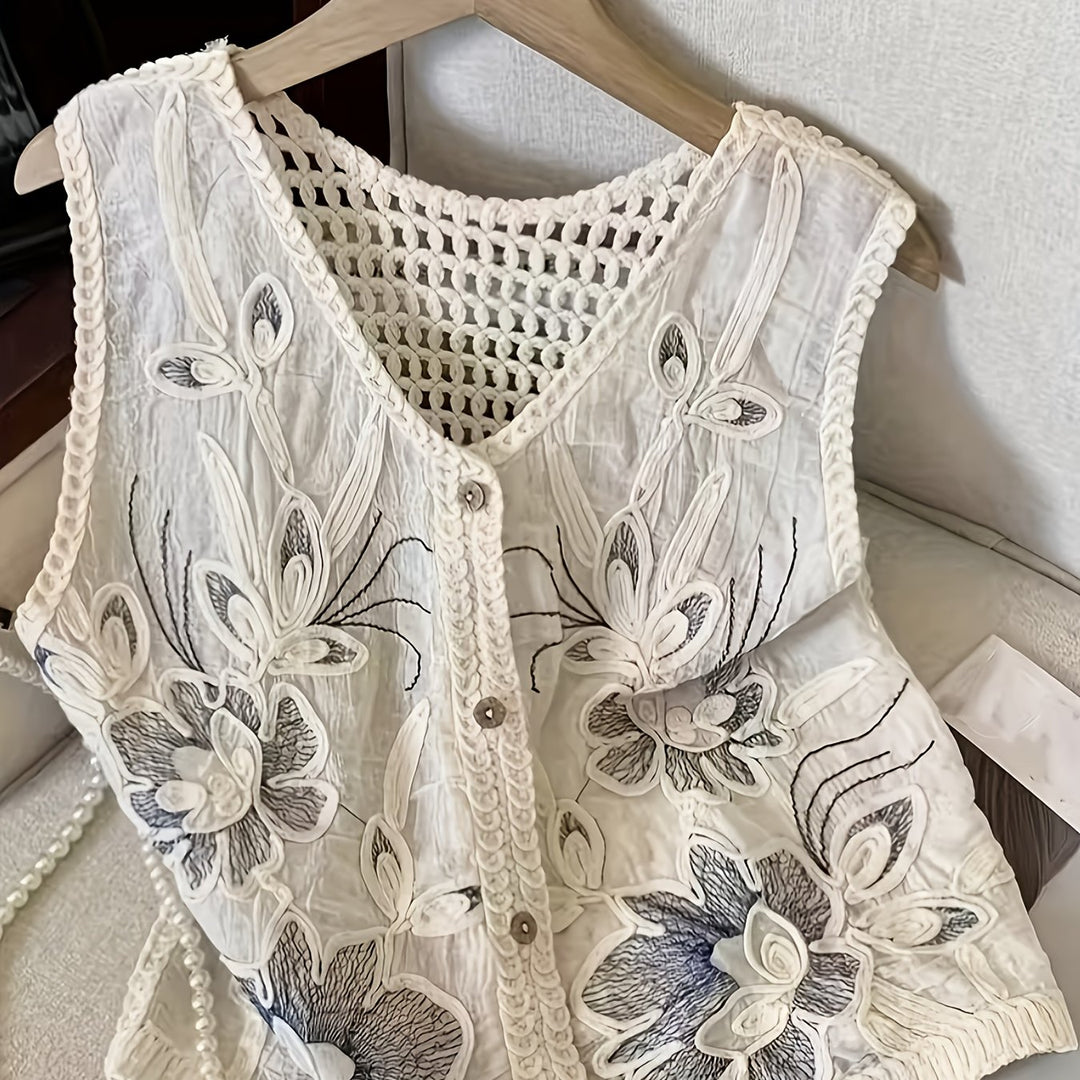 The Boho Floral Vest