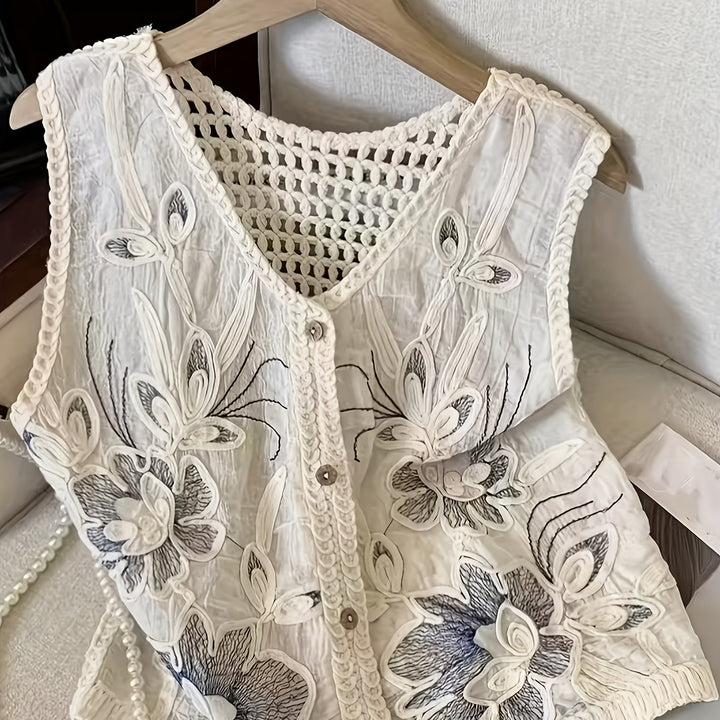 The Boho Floral Vest