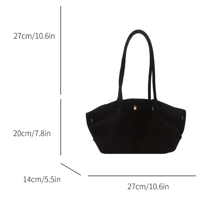 Aurora Suede-Velvet Shoulder Bag – Stylish & Multi-Pocket