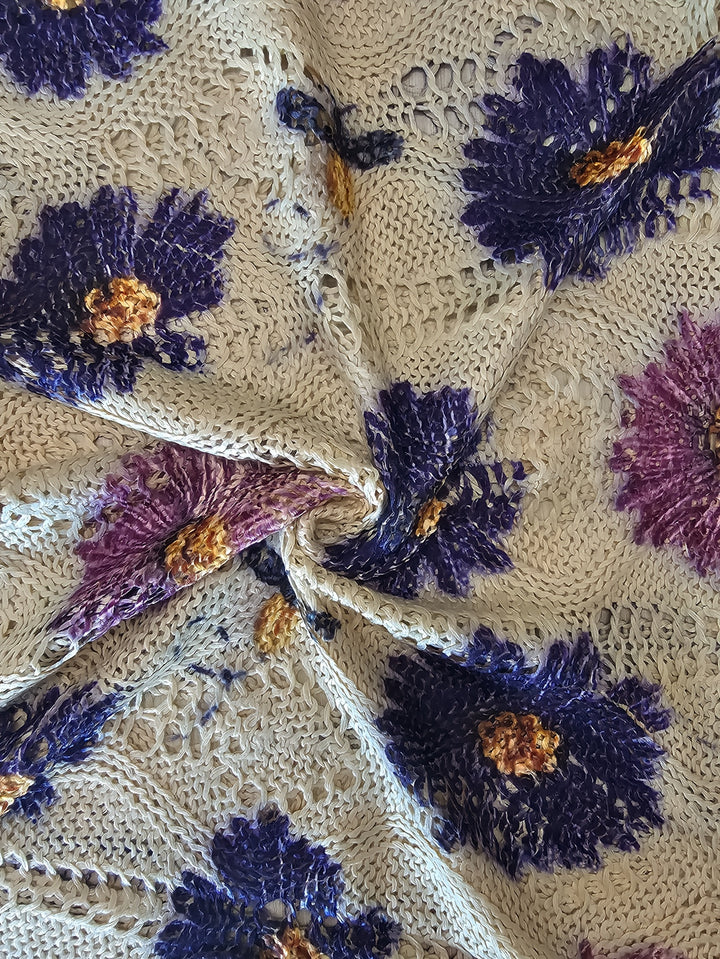 The Rhombus Batwing Floral Cover-Up