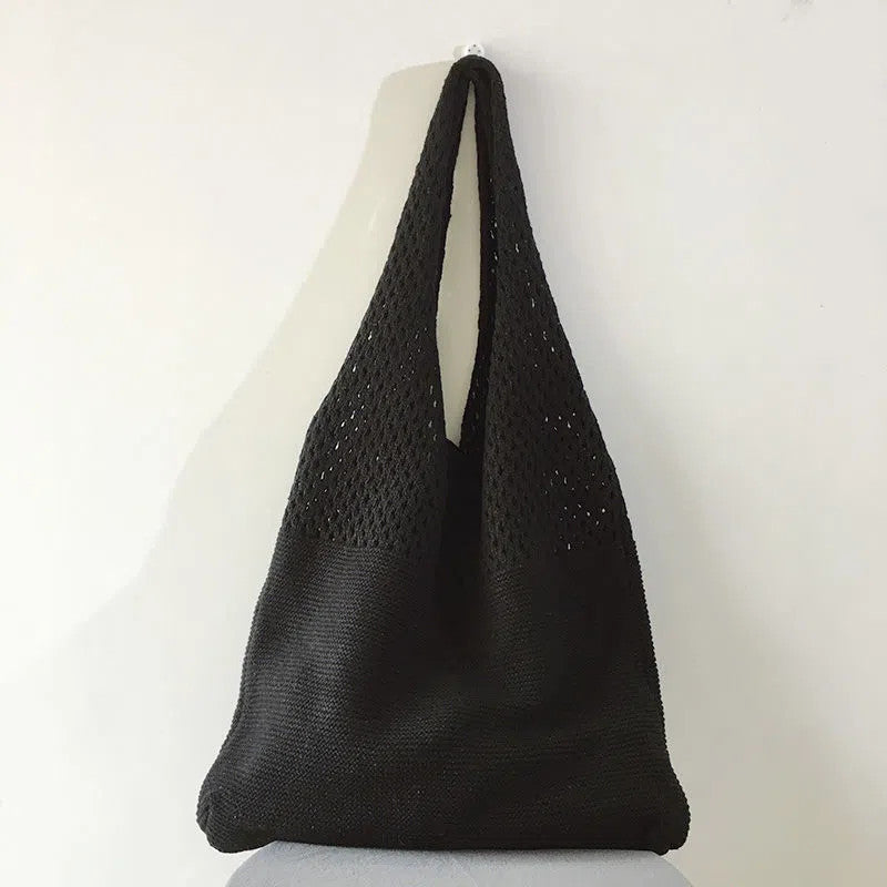 The Margaux Crochet Tote — Woven Shoulder Bag