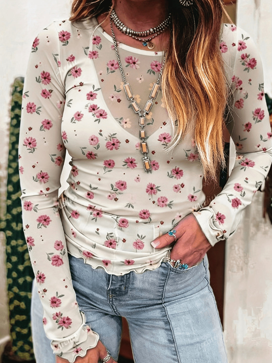 The Sheer Lace Blouse