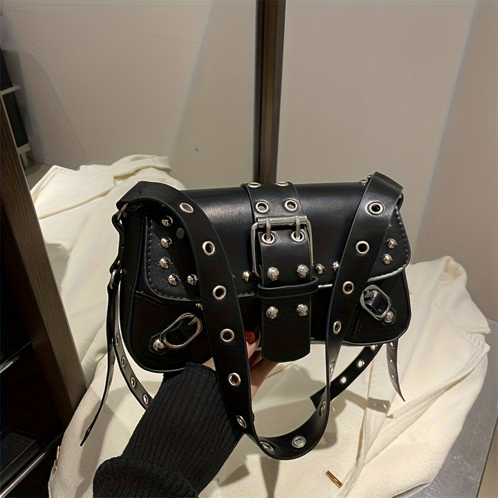 Raven Punk Motorcycle Shoulder Bag – Stylish & Versatile