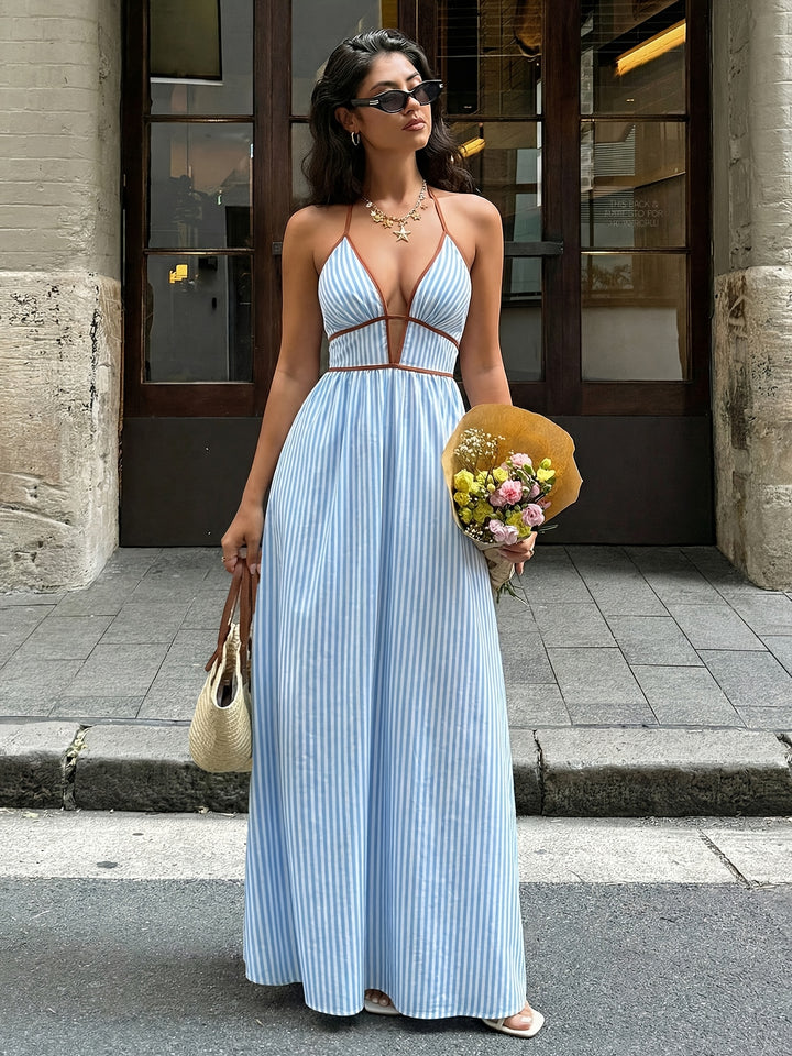 The Striped Halter Dress