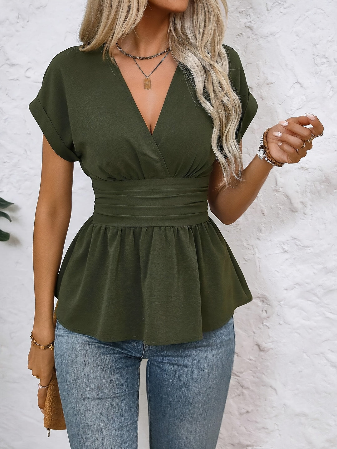 The Ruffled Batwing Top