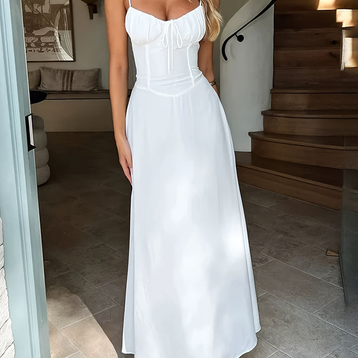 The Lace-Up A-Line Slip Dress