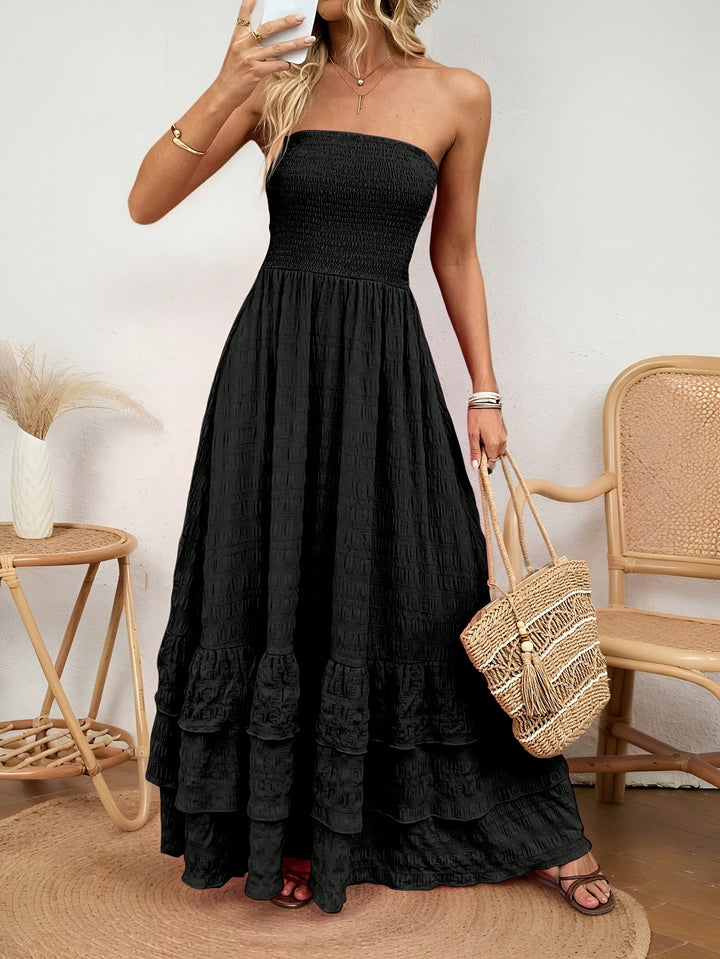The Strapless Bohemian Maxi Dress