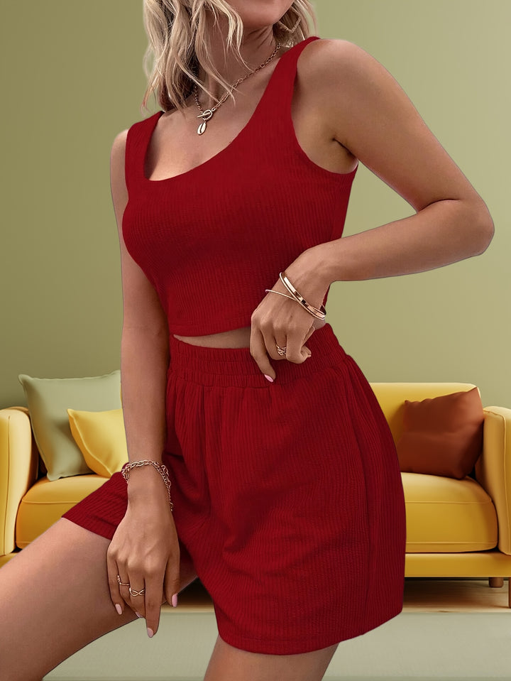 The Ribbed Vacation Tank Set