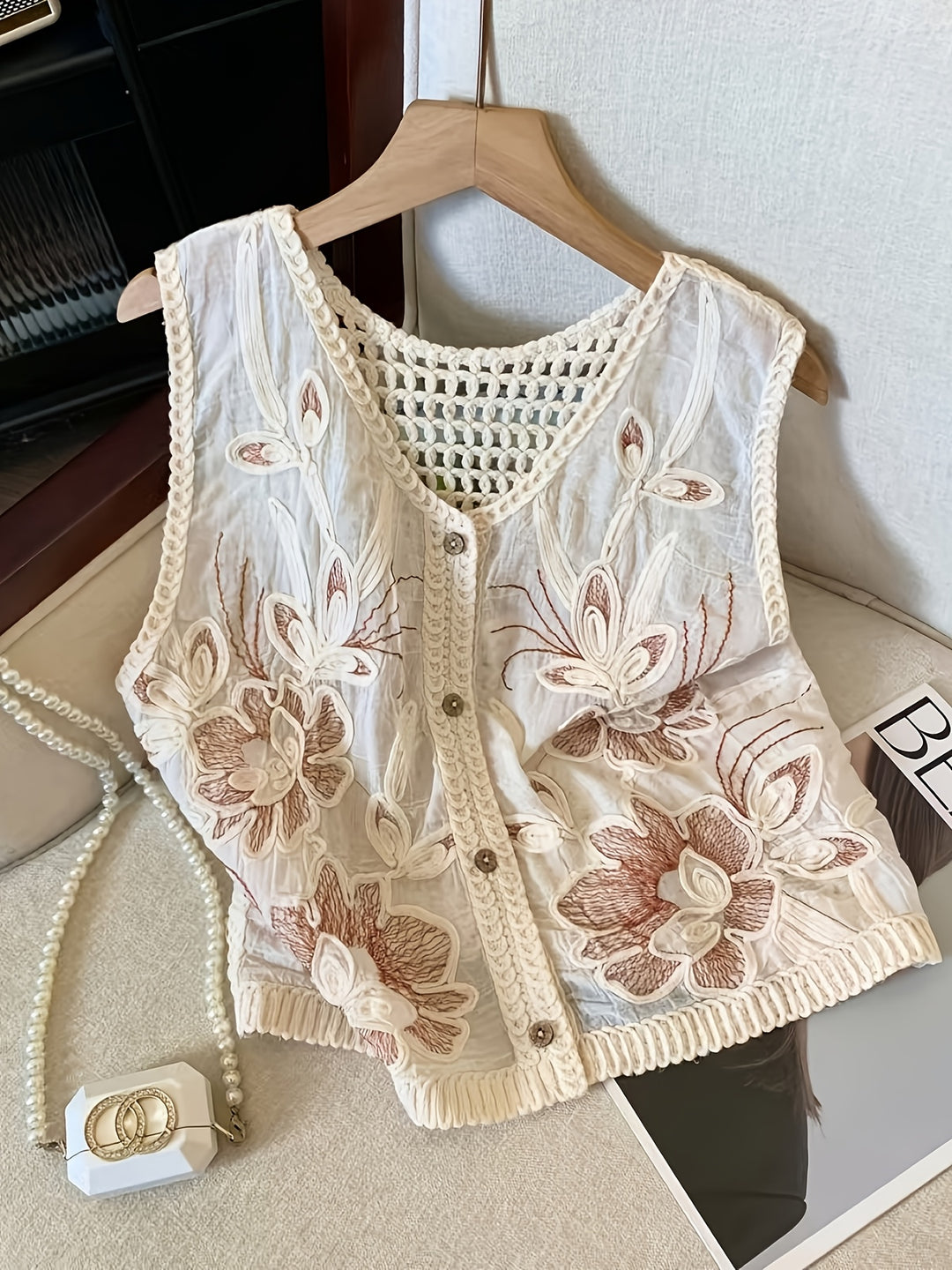 The Boho Floral Vest