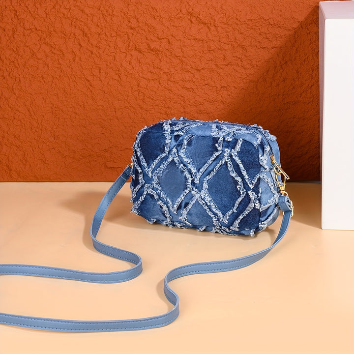 Geometric Check Crossbody Bag