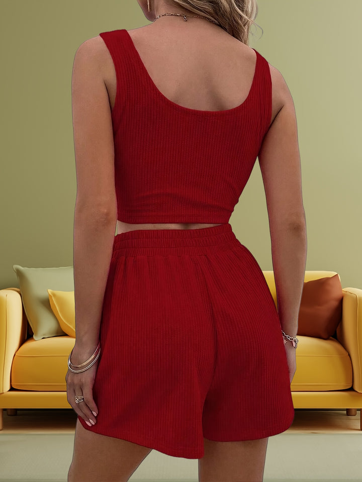 The Ribbed Vacation Tank Set