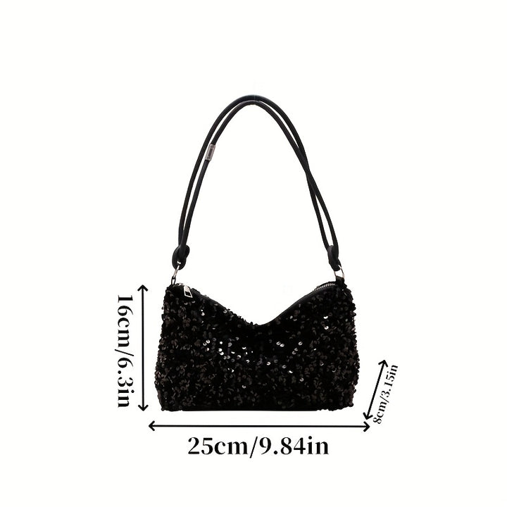Sequined Shoulder Bag – Chic & Stylish with Strap