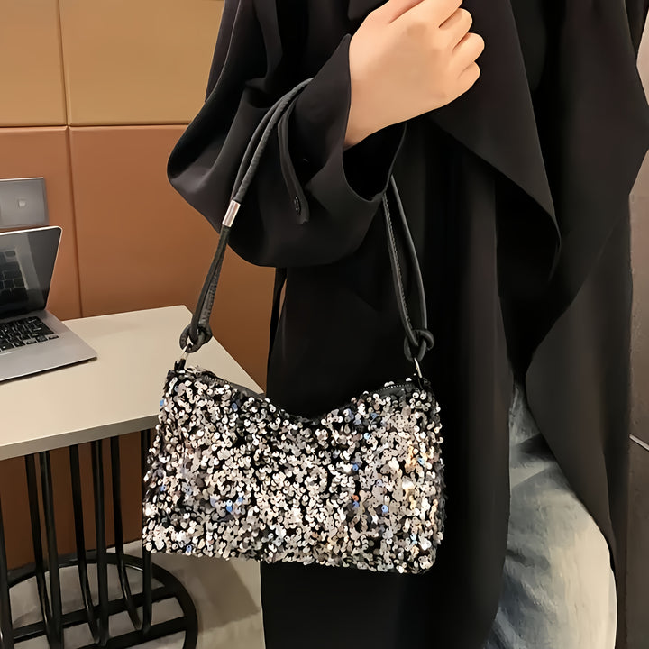 Sequined Shoulder Bag – Chic & Stylish with Strap