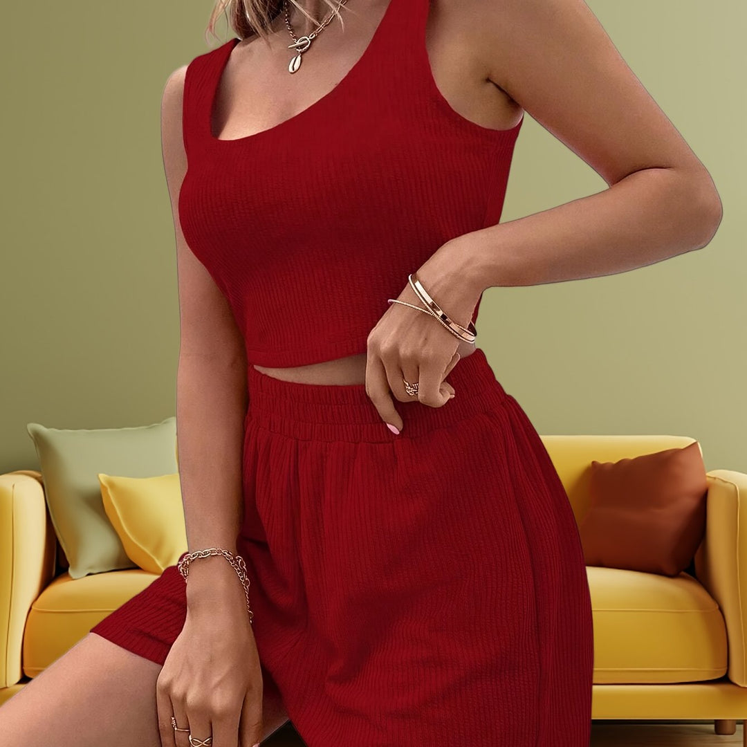 The Ribbed Vacation Tank Set