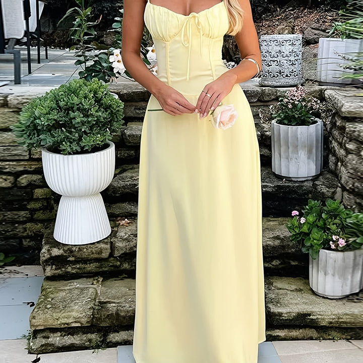 The Lace-Up A-Line Slip Dress
