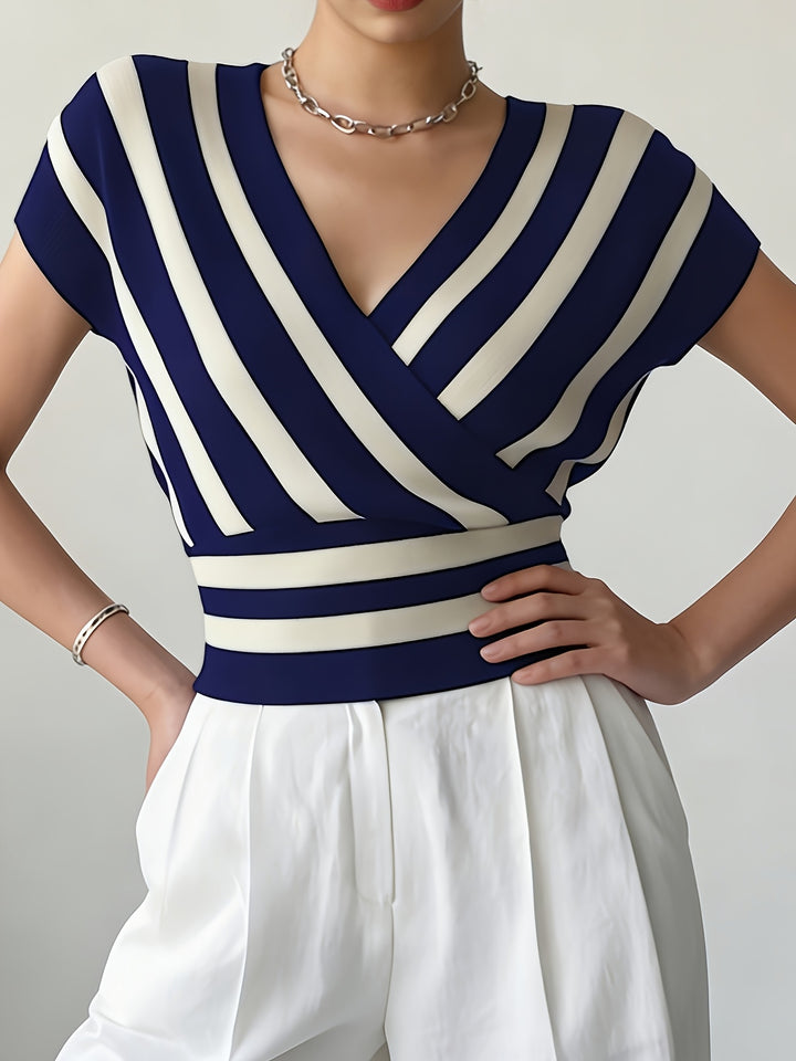 The Striped Short Sleeve Knit