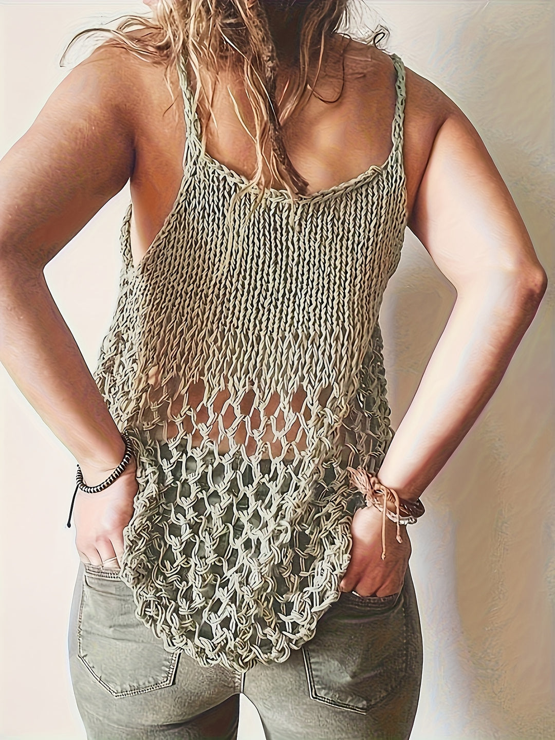 The Harness Hollow Lace Vest