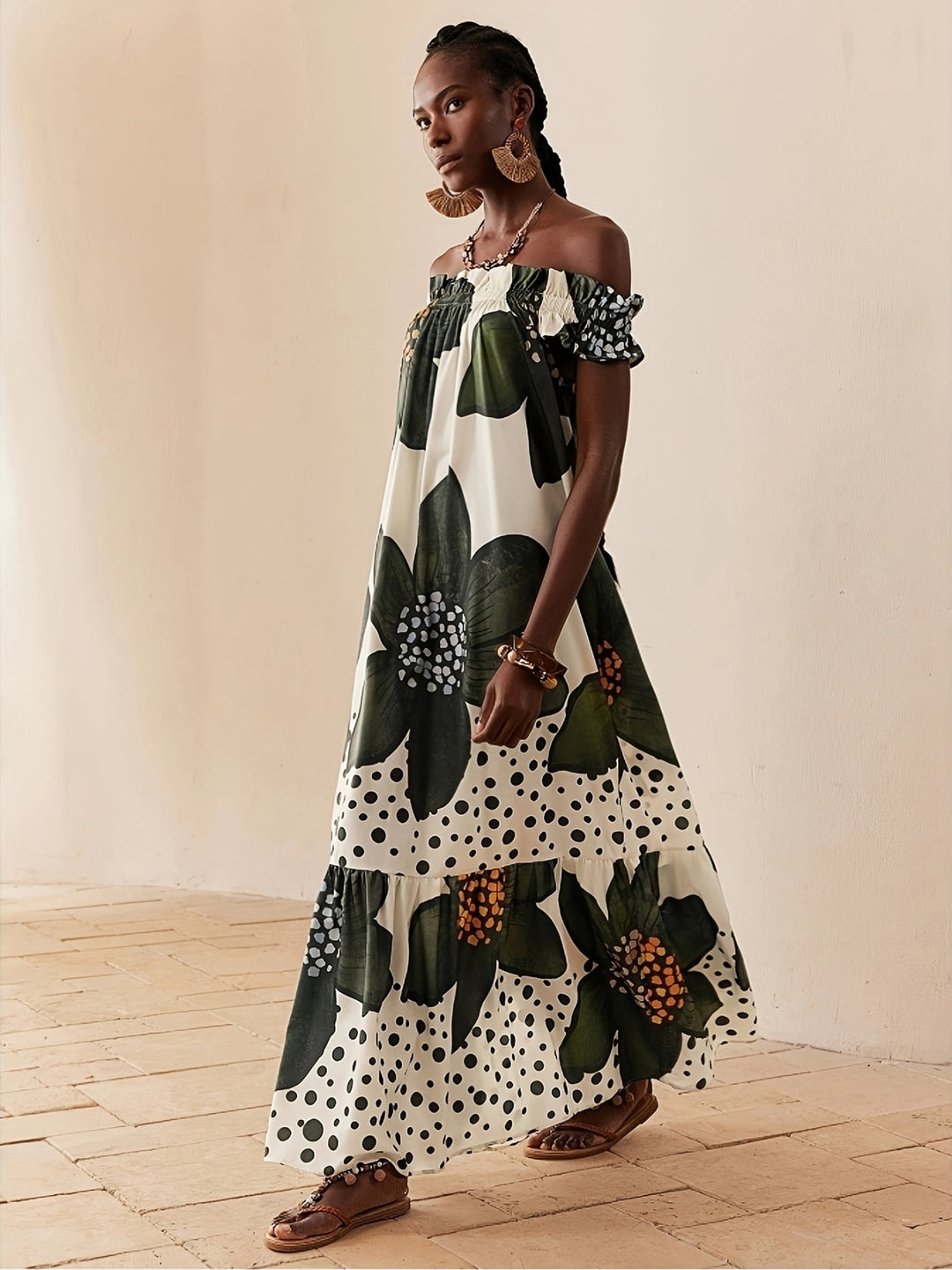 The Floral Off-Shoulder Maxi Dress