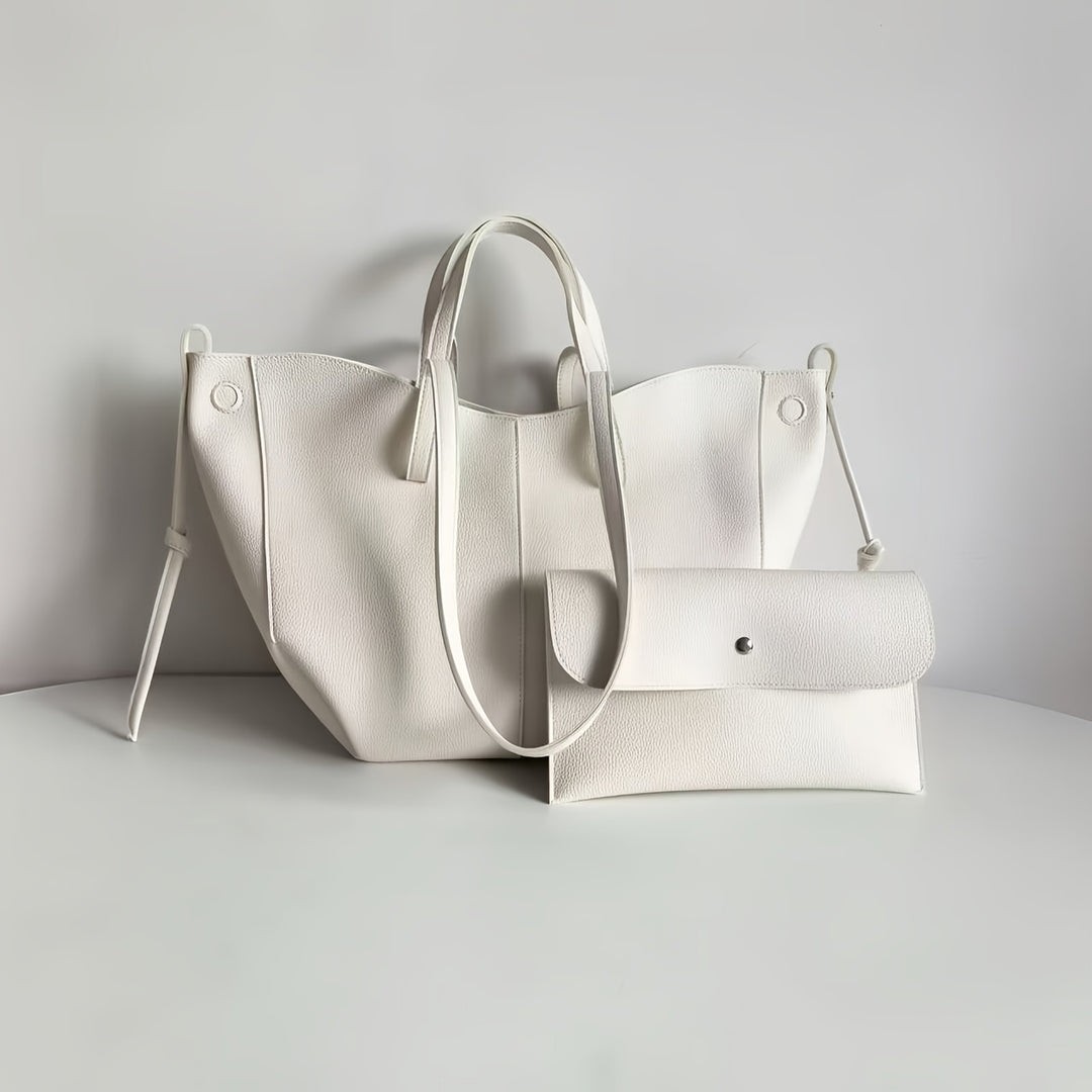The Mira Soft Tote — Lightweight Faux-Leather Shoulder Bag