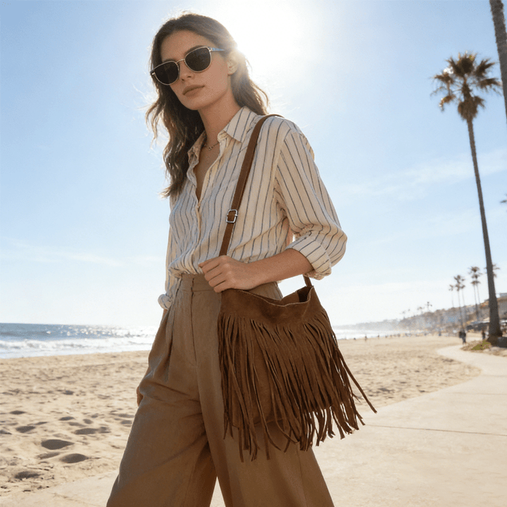 Sienna Boho Tassel Crossbody Bag – Stylish & Durable
