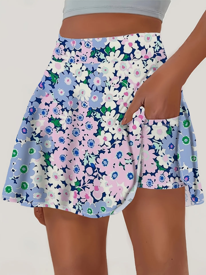 The Floral Built-In Shorts Skirt