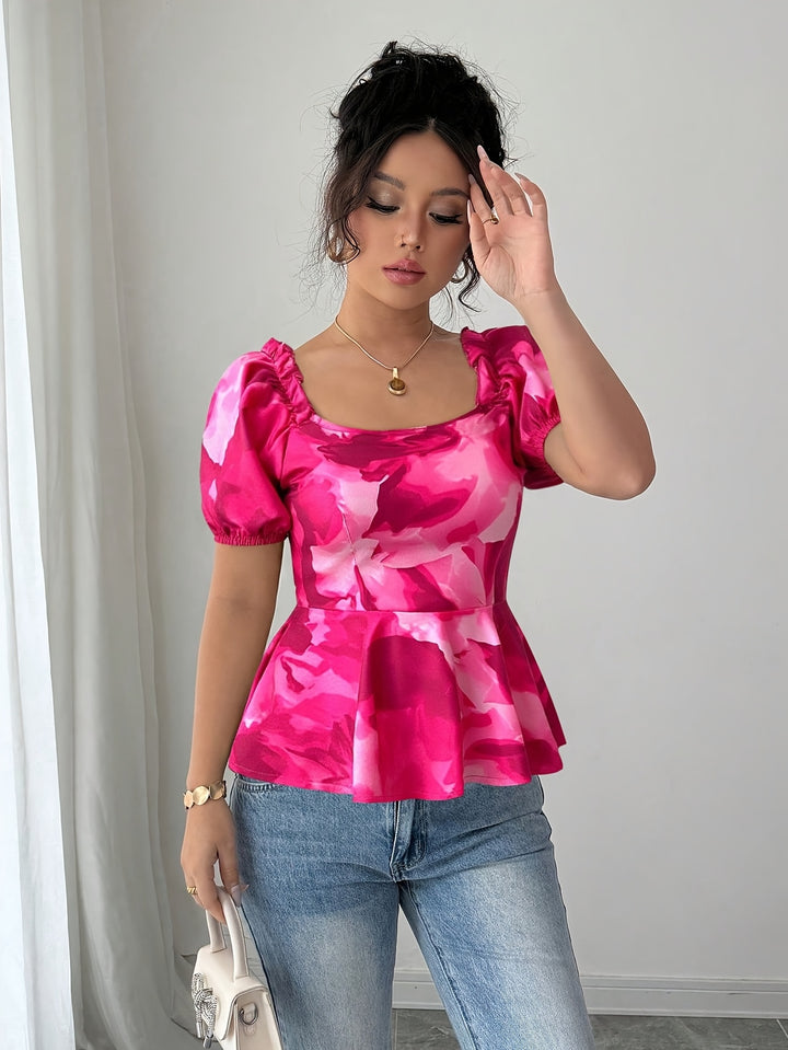 The Floral Square Neck Set