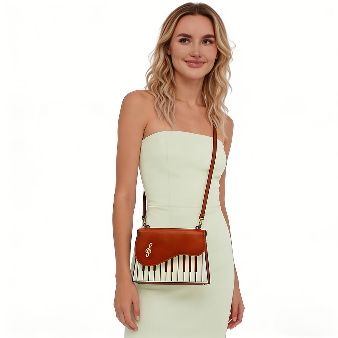 Melody Piano Crossbody Bag – Musical & Stylish