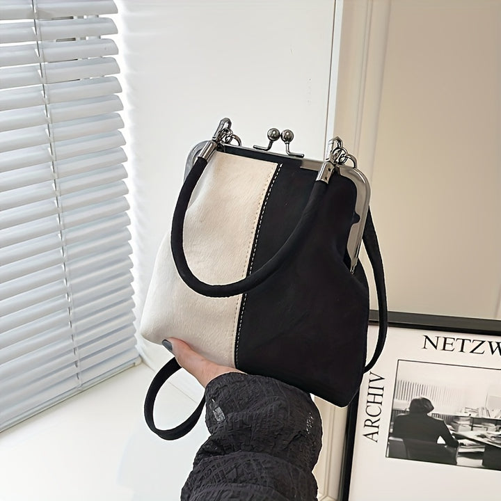 Retro Kiss Lock Crossbody Bag – Vintage & Lightweight
