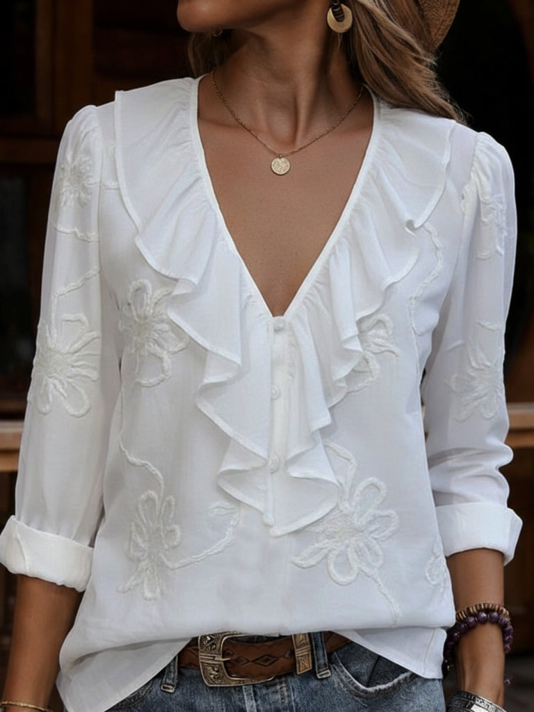 The Nalevia V-Neck Long Sleeve