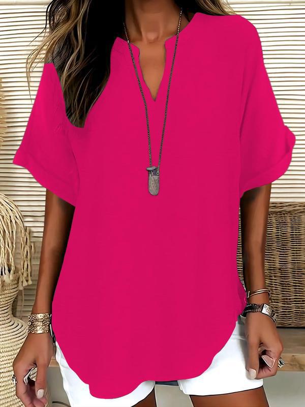 The Xalina Notched-Neck Blouse