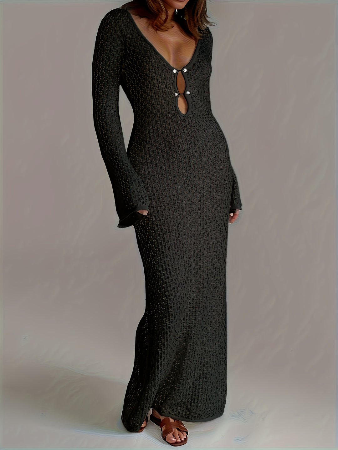 Riviera Crochet Beach Cover-Up — Long Maxi Dress
