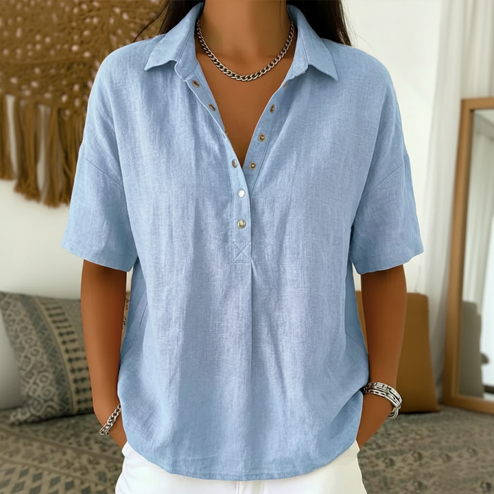Collared Button Blouse