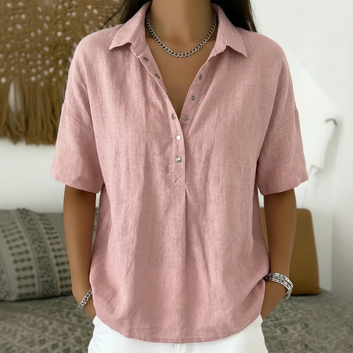 Collared Button Blouse