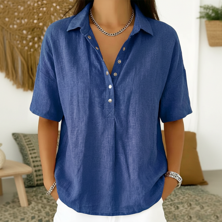Collared Button Blouse