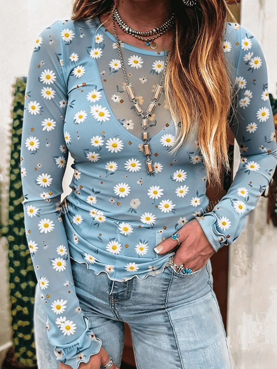 The Sheer Lace Blouse
