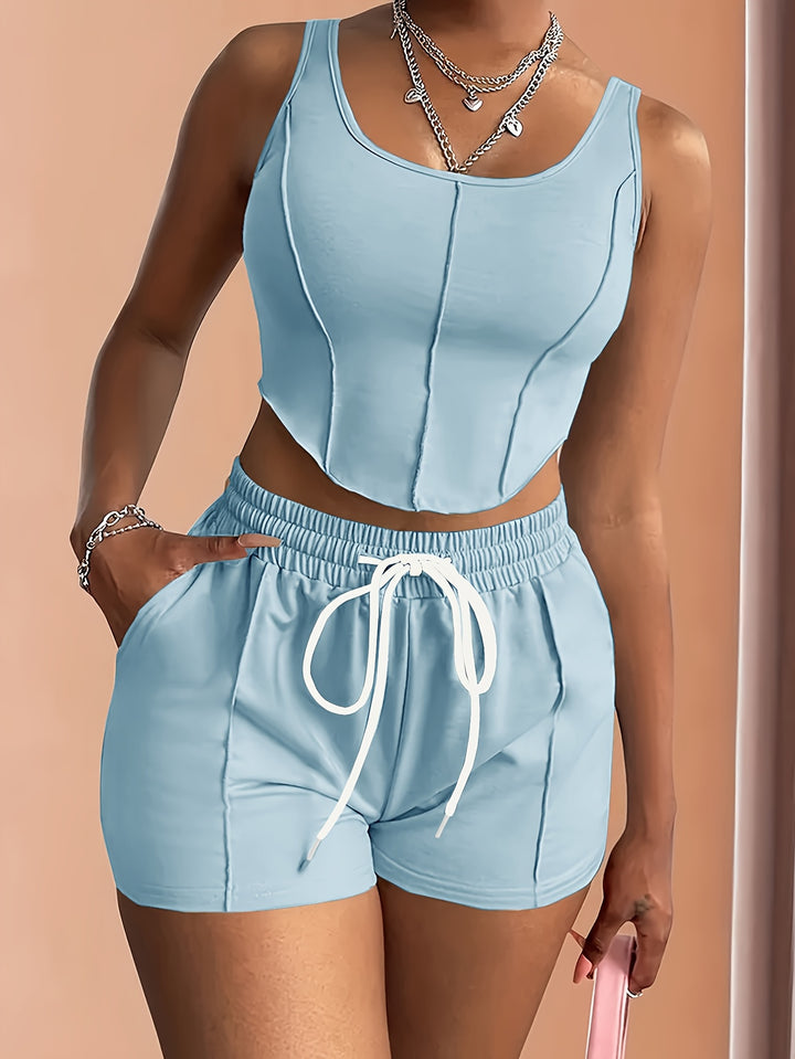 The Square Neck Casual Active Set
