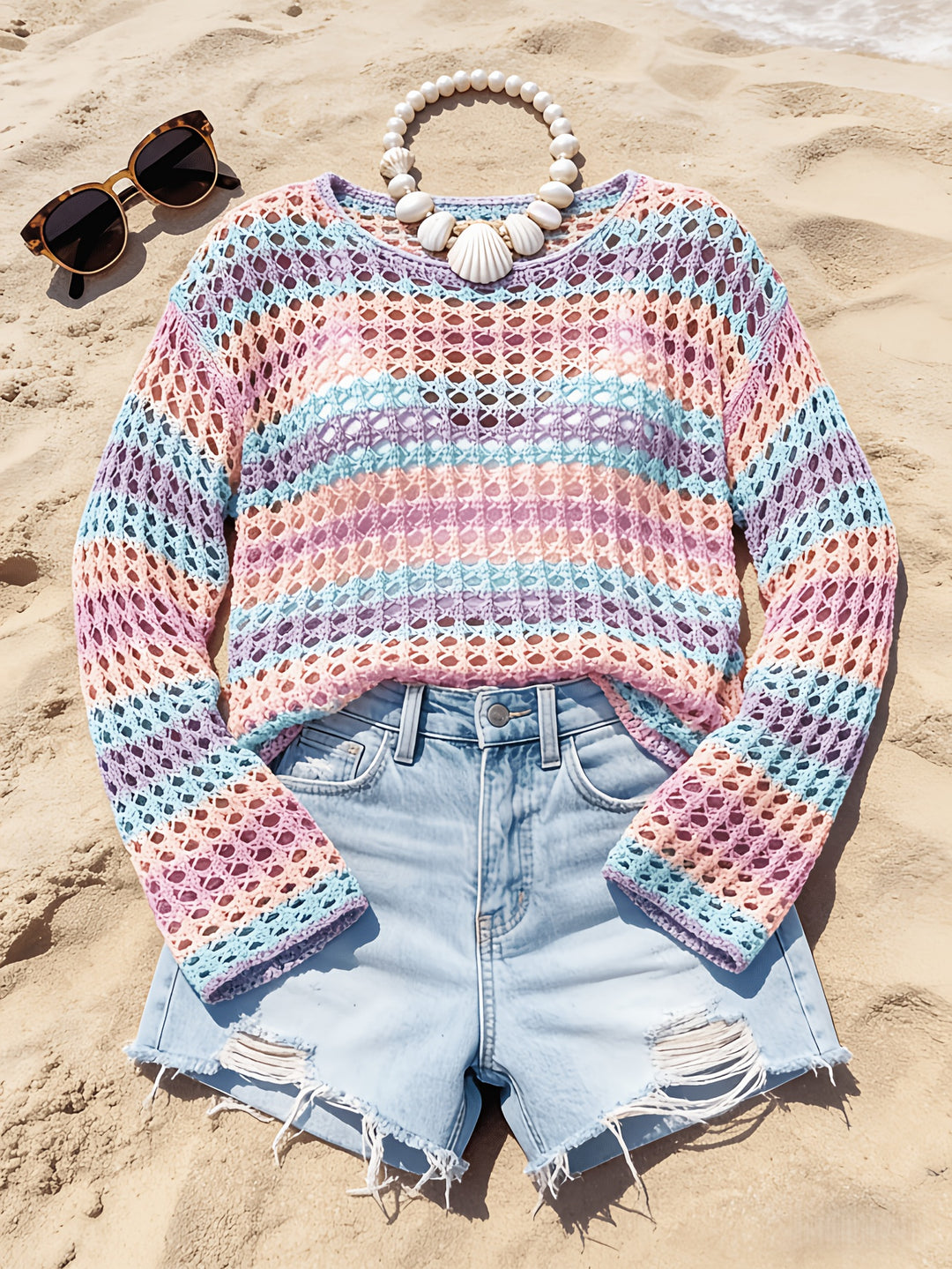 The One-Shoulder Crochet Cover-Up