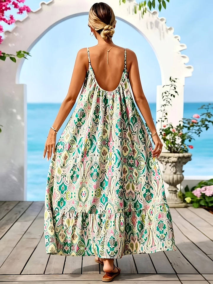 Bohemian Riviera Maxi Dress — Paisley Cami Maxi