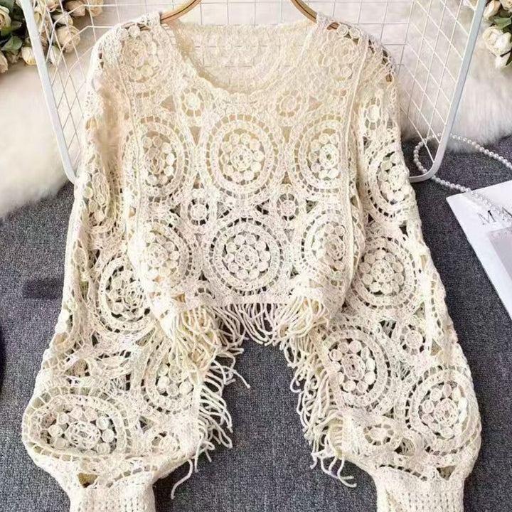The Fringe Long Sleeve Cover-Up