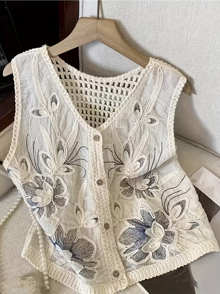 The Boho Floral Vest